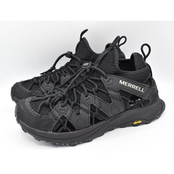 Merrell Men Size 8.5 MOAB Flight Sieve Black Amphibious Water Trail Hiking Shoes - Picture 1 of 12